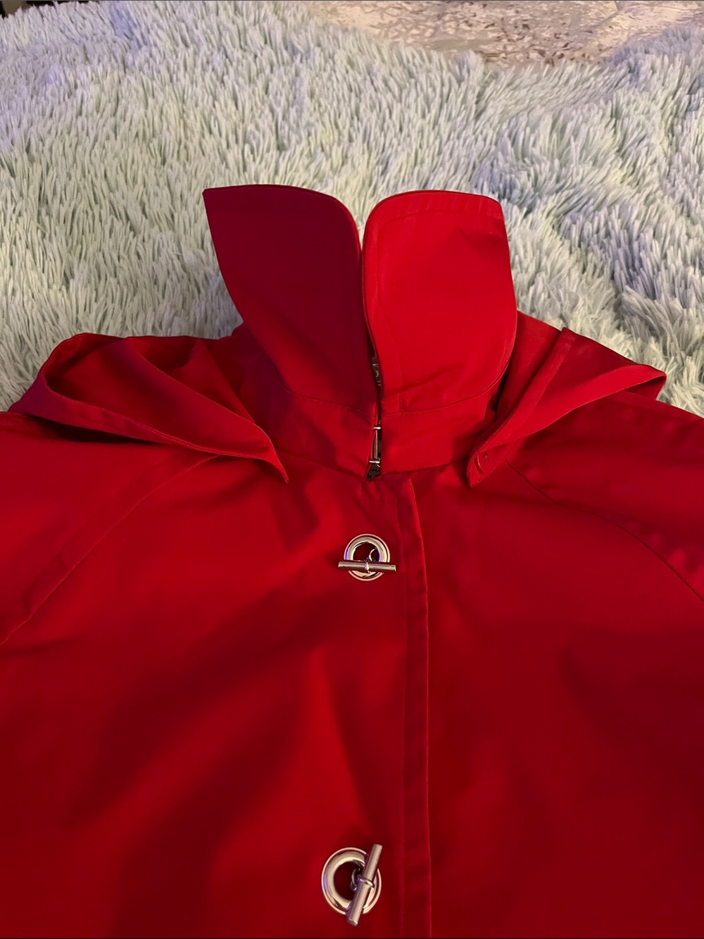 FOG by LONDON FOG RED/ SILVER TOGGLE COAT NEW SIZE S - Picture 12 of 14